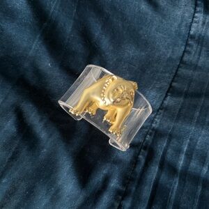 Gold Bulldog Cuff Bracelet for Women